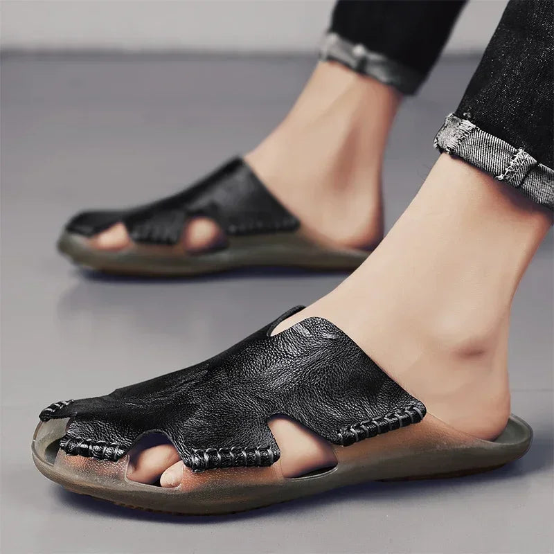 Men's Summer Sandals for Men Shoes Comfortable Man Sandal Low Price Shoe Replicas Luxury Brands Shoes Casual Sneakers Slippers