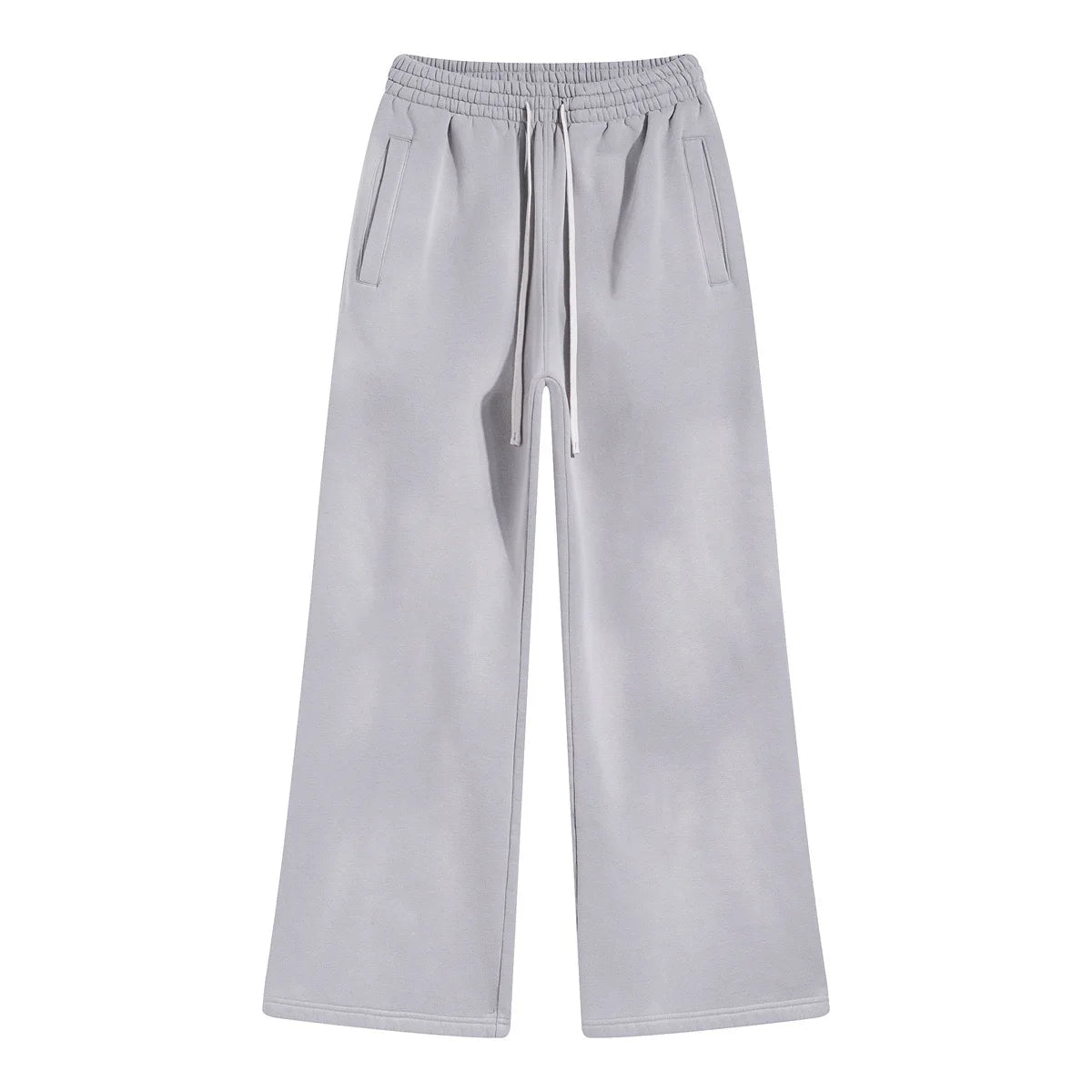 Autumn and winter 2024 new splash ink white spray-dyed loose plus velvet joggers