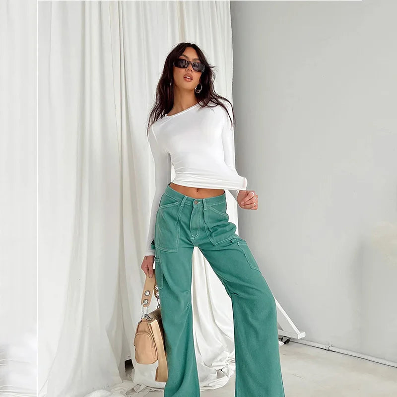 Women Casual Long Sleeve T-Shirts Spring Autumn Solid Slim Fit Pullovers Tees Shirts Female Streetwear Base Tees Tops