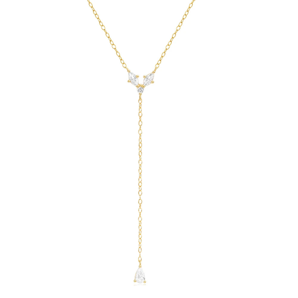 AIDE 925 Sterling Silver Personalized Snake Chain Adjustable Y Necklace Clavicle Pendant Chokers Necklace Women's Holiday Gifts