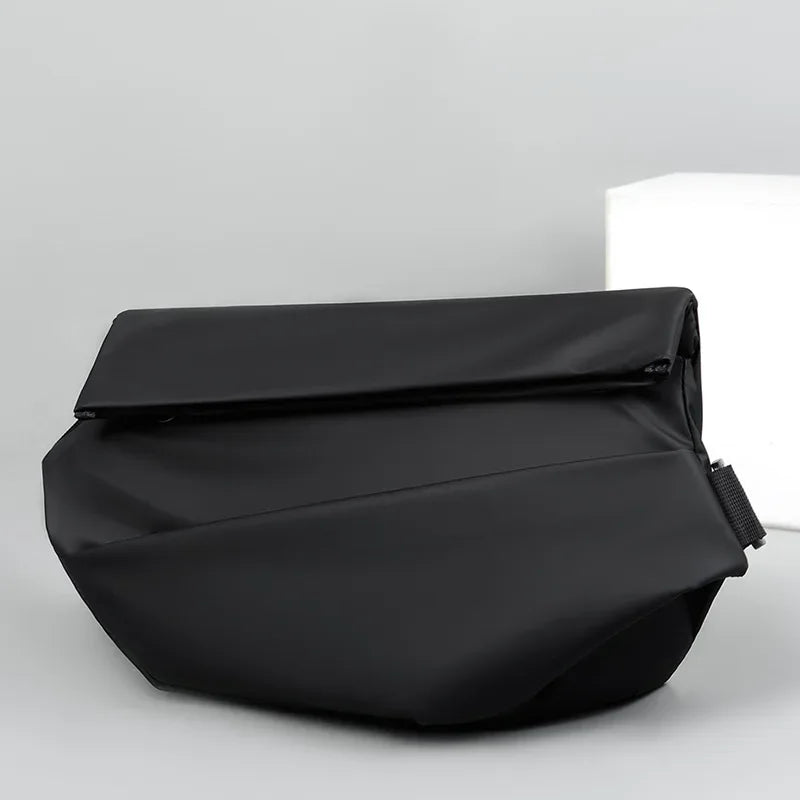 Premium Waterproof Magnetic Buckle Crossbody Bag Personality Fashion Men Messenger Bag Black Minimalist Shoulder Bags Men Bag