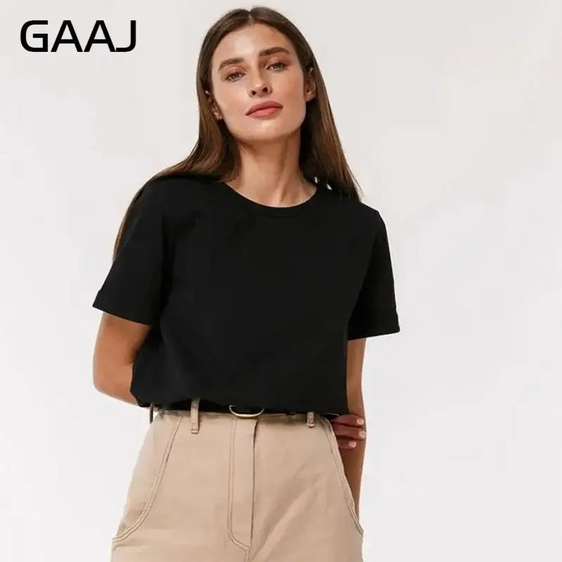 3XL 4XL 100% Cotton Women s T shirt Oversized Casual Solid Tees Short Sleeve Summer Top Plain Streetwear Quality Basic Clothing
