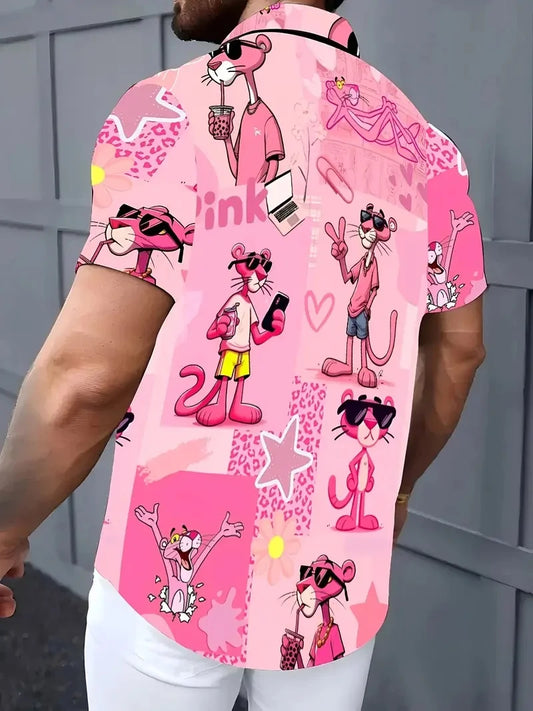 Short-sleeved printed shirt, suitable for both men and women. 3D pattern design. Summer fashion style shirt.