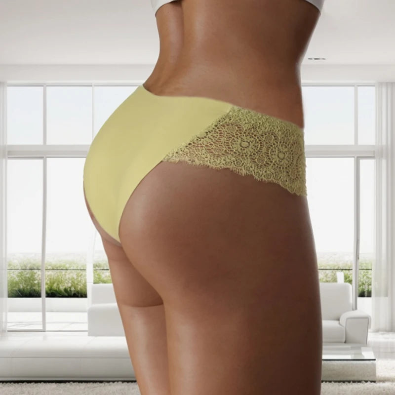 Women's Seamless Briefs Sexy Lace Panties Temptation Female Underwear Low-Waist Elasticity Fashion Lingerie for Women Underpants