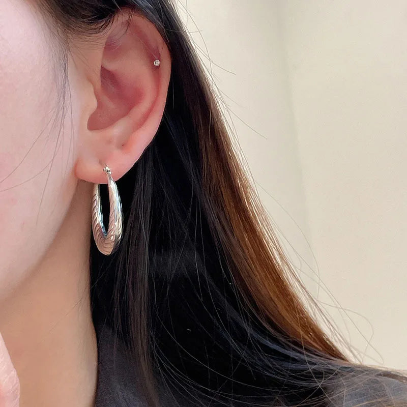 BF CLUB 925 Sterling Silver Gold Leaf Earrings For Women Trendy Earring Jewelry Prevent Allergy Party Accessories Gift
