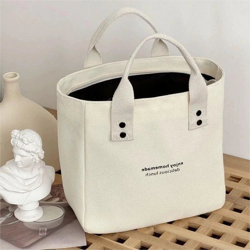 Women's Canvas Handbag Solid Color Women's Casual Large Capacity Travel Bag