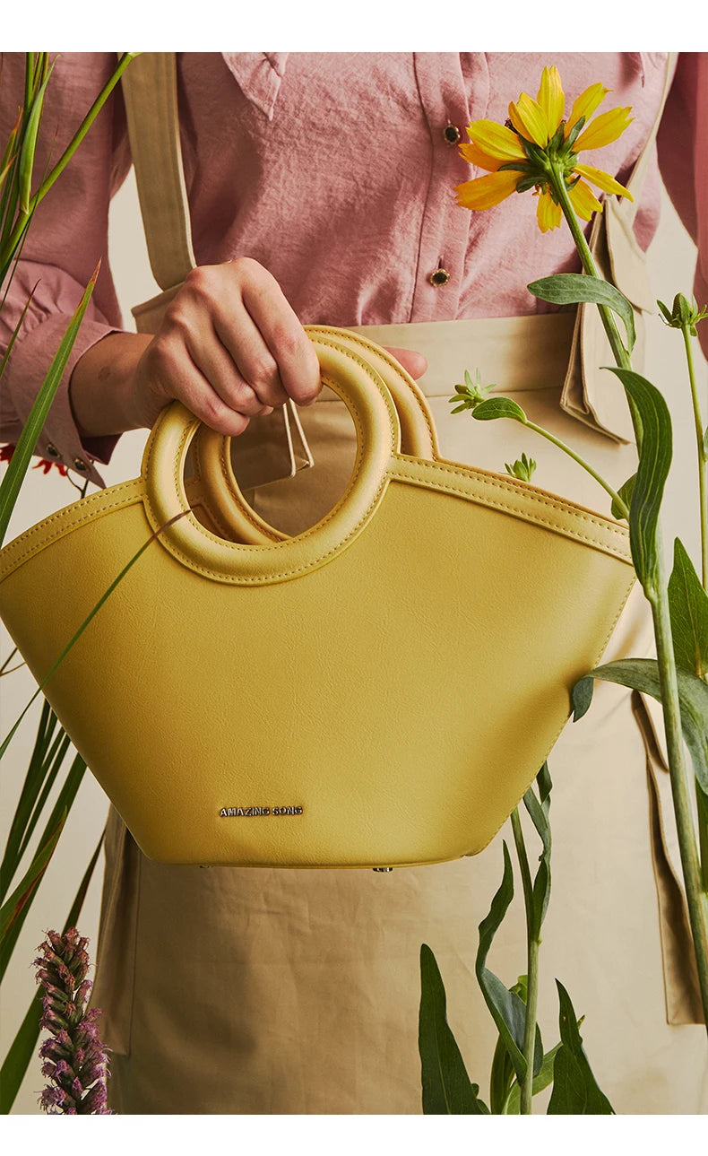 Amazing Song Shell Bag Handbag Niche Leather Ol Cross-Body Bag