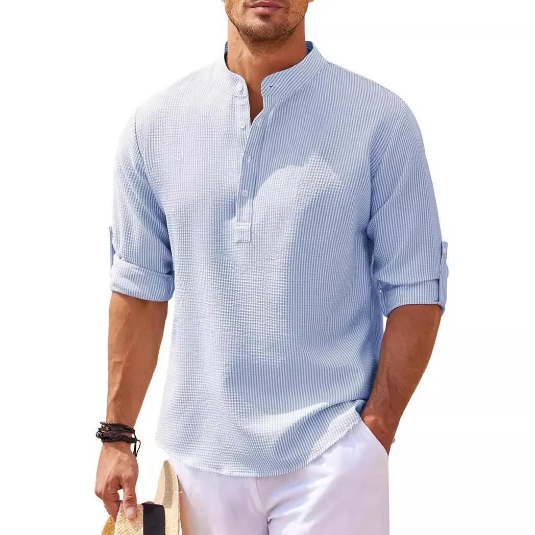 Long Sleeve Linen Shirt Linen Shirt Shirt Linen T Shirt Man European Shirt Man Shirts for Man Linen Sleeved Linen