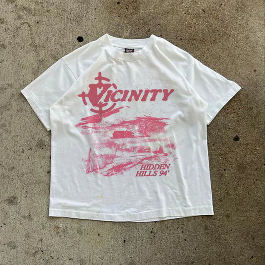 Men's T-Shirts Oversized Cotton Korean Fashion Vintage Graphic Y2k Tops Streetwear Short Sleeve Tees Harajuku Aesthetic Clothing