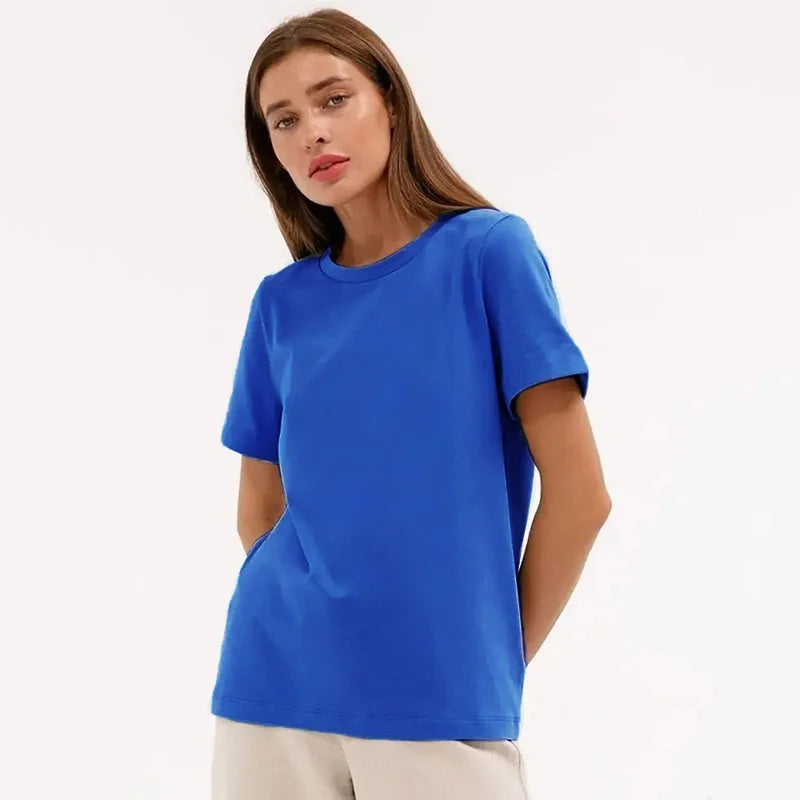 3XL 4XL 100% Cotton Women s T shirt Oversized Casual Solid Tees Short Sleeve Summer Top Plain Streetwear Quality Basic Clothing