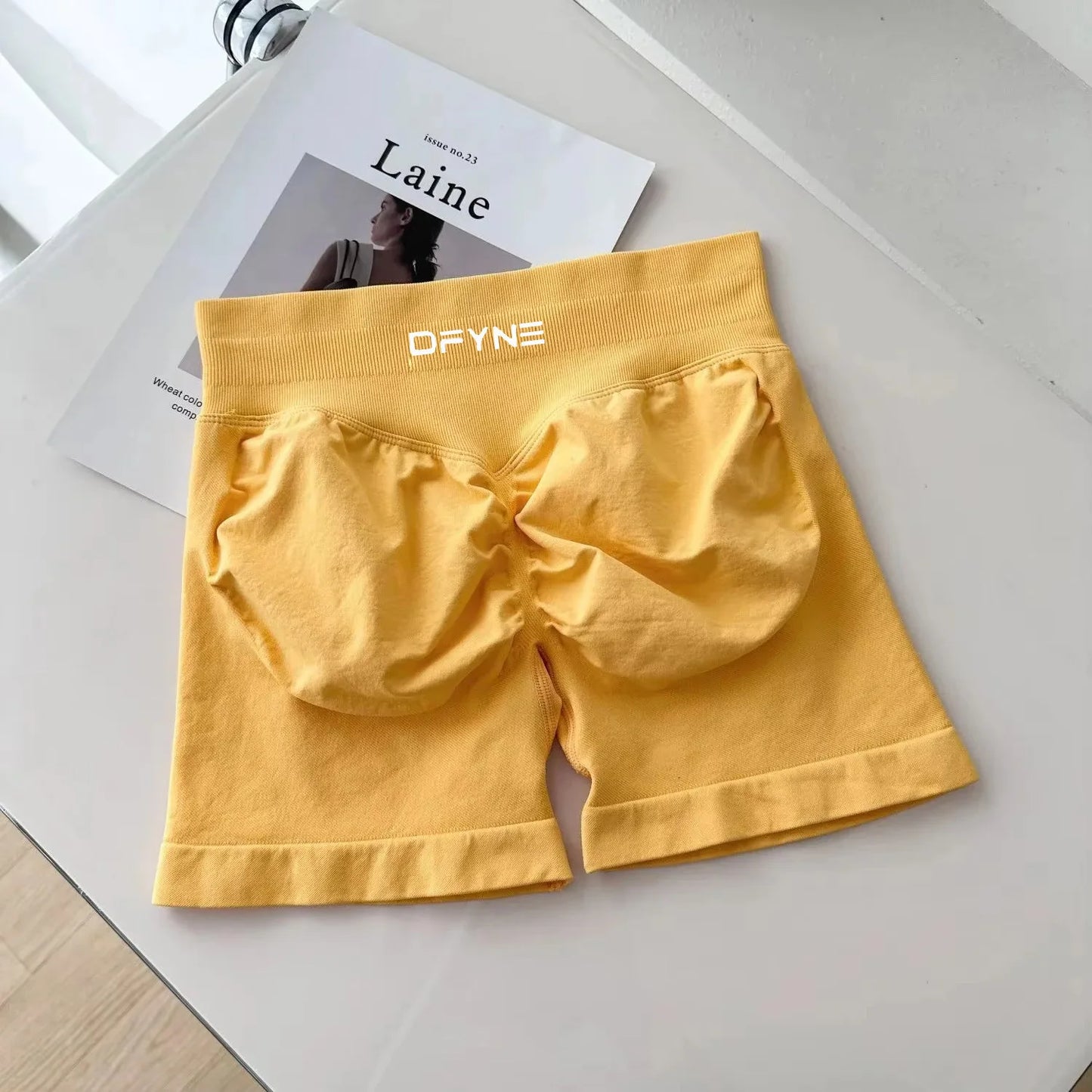 Impact Shorts Low Ribbed Waist Band Women Scrunch Bum Gym Shorts Seamless Yoga Shorts Workout Biker Short Stretch Fitness Short