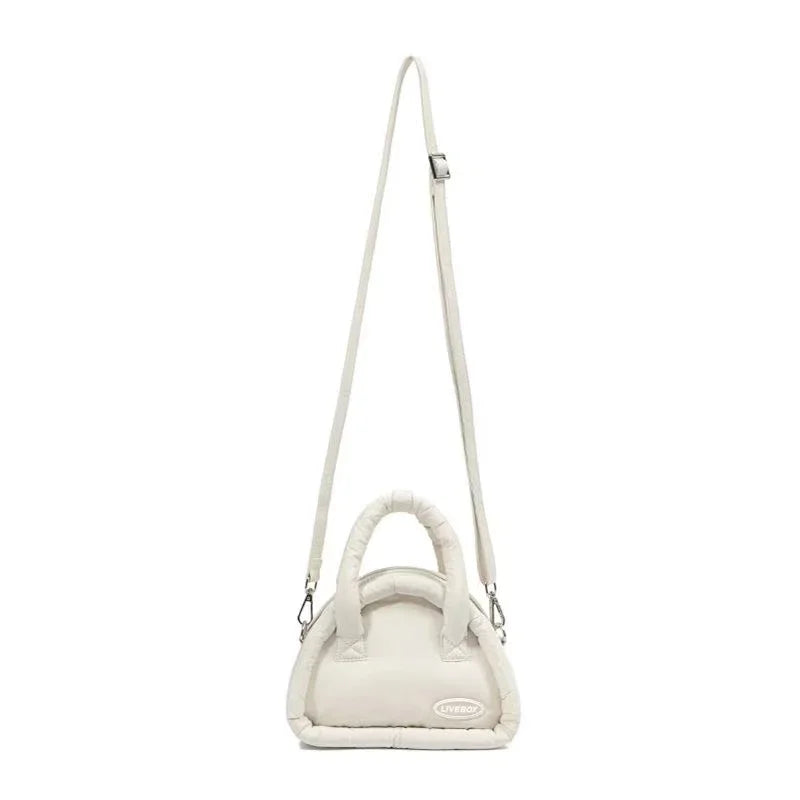 Xiuya Sweet Cute Handbags for Women Fluffy Soft Clouds Casual Crossbody Bag Harajuku 2023 Style Summer New Fashion Shoulder Bag