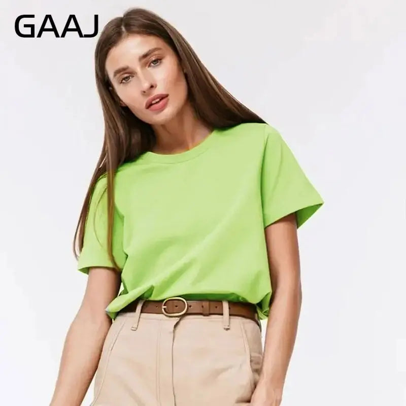 3XL 4XL 100% Cotton Women s T shirt Oversized Casual Solid Tees Short Sleeve Summer Top Plain Streetwear Quality Basic Clothing