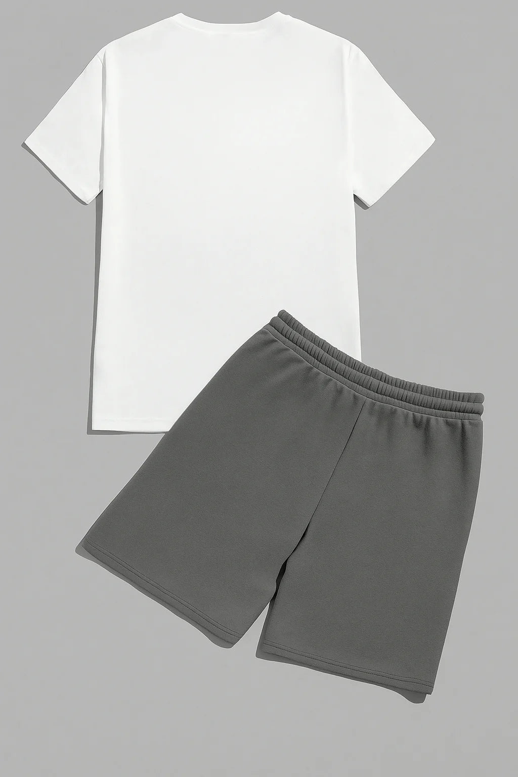 2025 Summer New Men's Creative Cartoon 2d Pattern Short Sleeve Cotton T-Shirt And Drawstring Shorts Two Piece Set Unisex T-Shirt