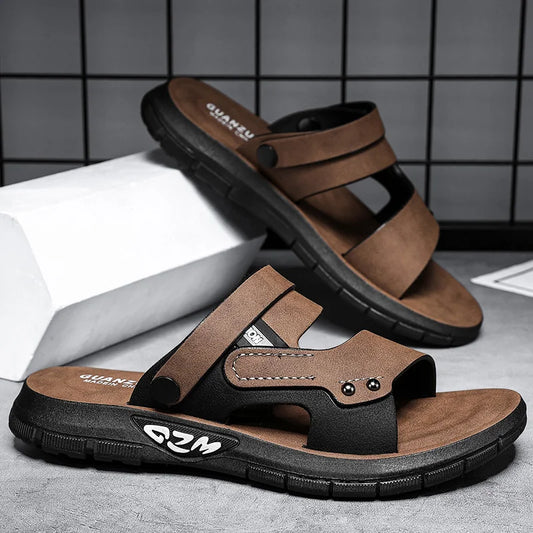 YRZL Men Slides Summer Comfortable Slippers Sandals for Men Soft Lightweight Breathable Casual Beach Shoes Indoor Outdoor Slides