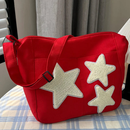 Men and women's commuting bags - simple, niche, retro, girlish cross-body bag made of canvas fabric