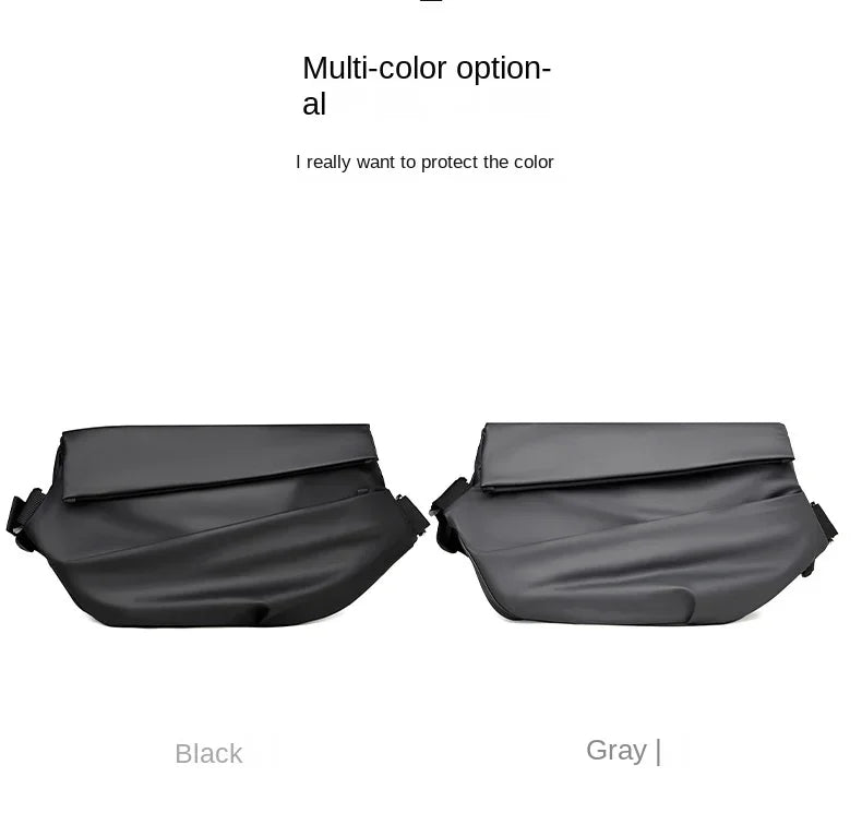 Premium Waterproof Magnetic Buckle Crossbody Bag Personality Fashion Men Messenger Bag Black Minimalist Shoulder Bags Men Bag