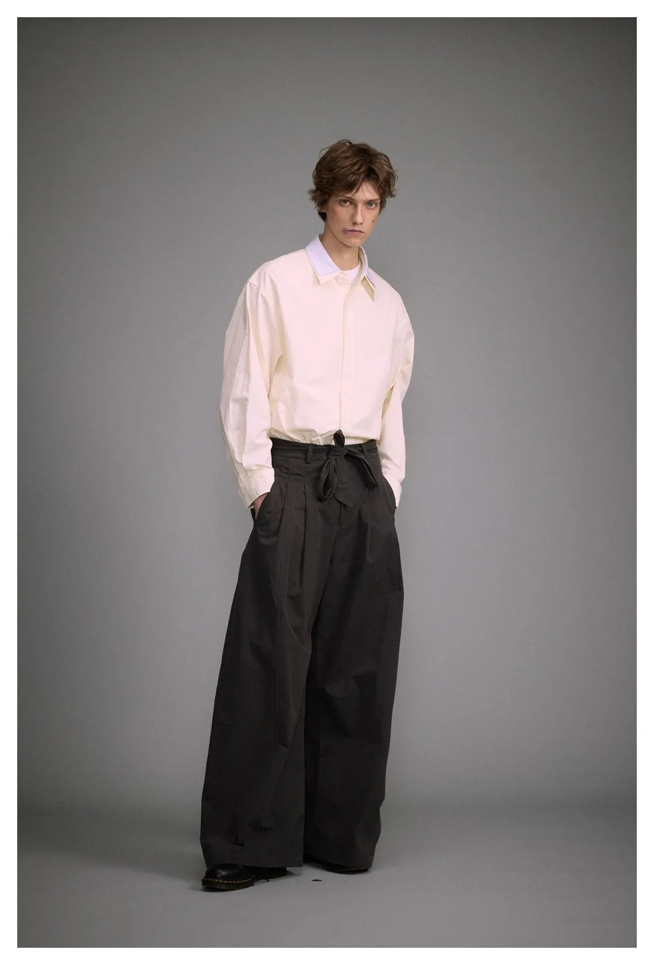 Japanese Streetwear Fashion Show Overalls Men's Loose Vintage Straight Casual Pure Cotton Wide-leg Baggy Pants Cargo Trousers