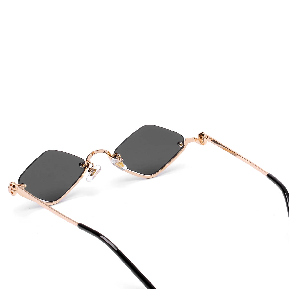 Fashion Small Polygonal Sunglasses Women Luxury Brand Metal Half Frame Sun Glasses Ladies Hipster sexy Cat Eye Shades Vintage