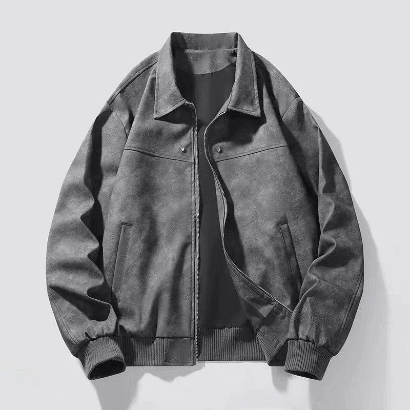 American Style Vintage Lapel Jacket For Men Loose Fit Versatile Autumn Winter Trendy Hong Kong Style Couple Workwear Jacket