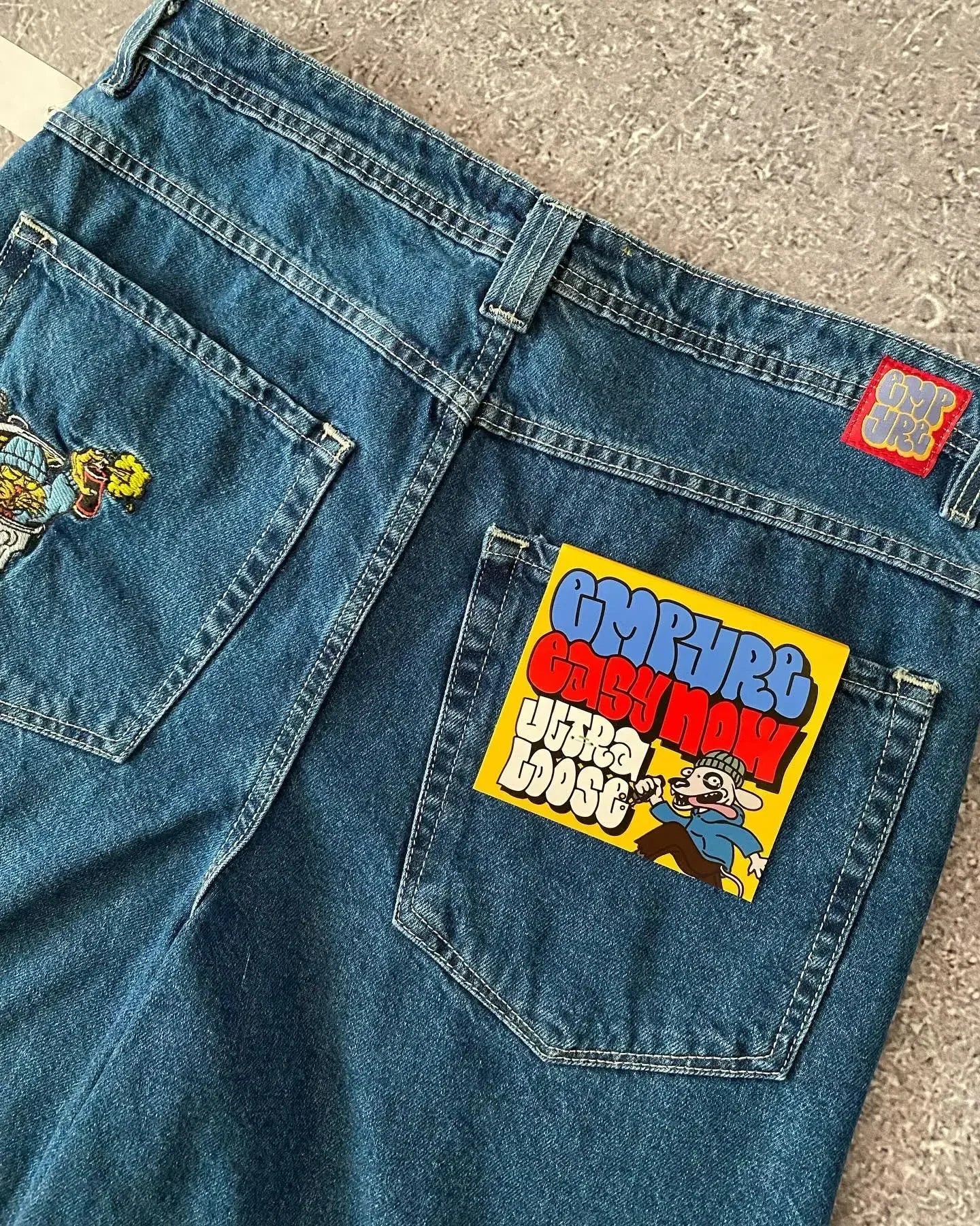 90s American Straight Pants Men and Women Universal Jeans Street Fashion Versatile Shorts Personalized Harajuku Hip hop Clothing