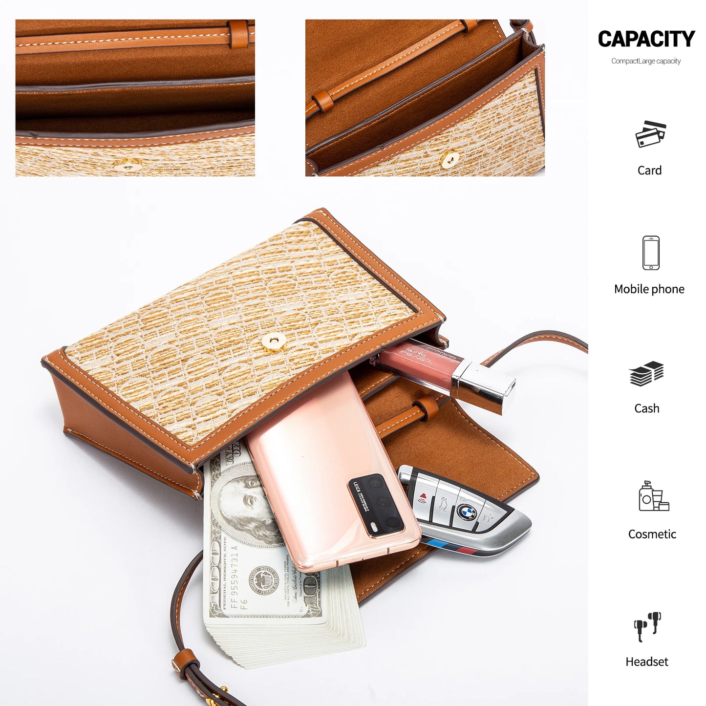 Fashionable Classic Retro Women's New 2024 Designer Style Shoulder Bag Business Commuting Large Capacity Handbag