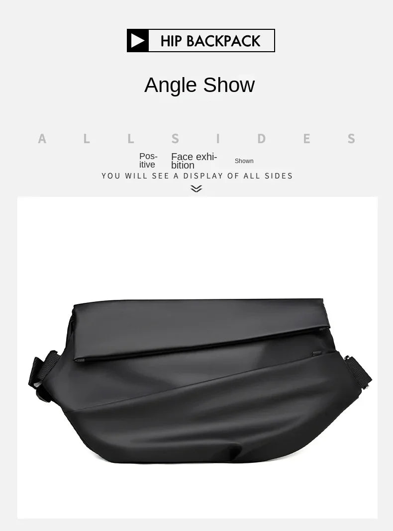 Premium Waterproof Magnetic Buckle Crossbody Bag Personality Fashion Men Messenger Bag Black Minimalist Shoulder Bags Men Bag