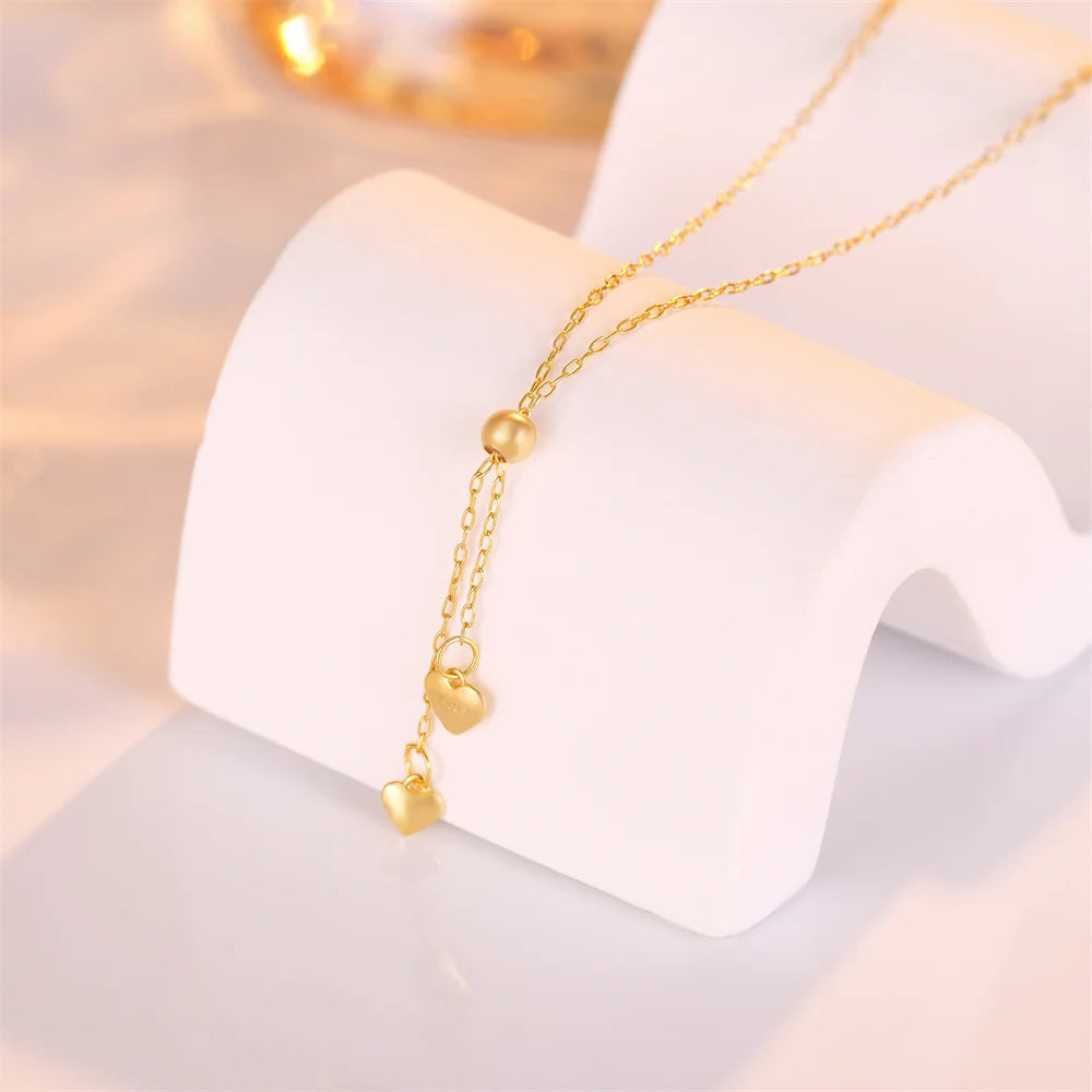 AIDE 925 Sterling Silver Personalized Snake Chain Adjustable Y Necklace Clavicle Pendant Chokers Necklace Women's Holiday Gifts