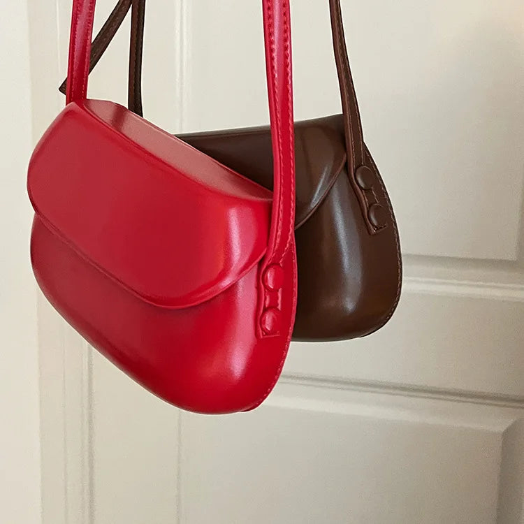 Fashion Women Messenger Bag PU Leather Small Shell Bag Vintage Shoulder Bag Ladies Handbags Luxury Purse Crossbody Bags