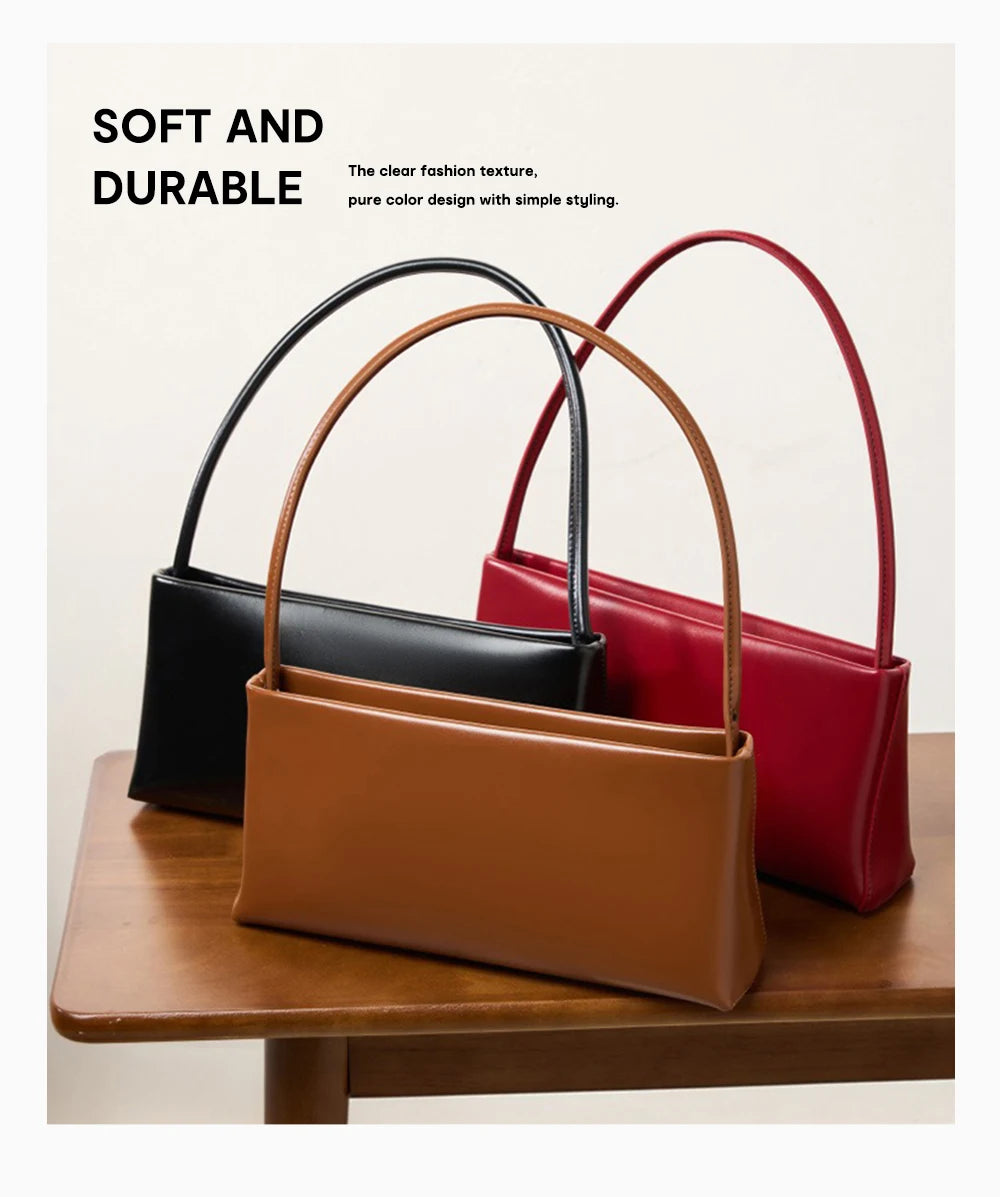 Zency 2024 New Luxury Handbag Fashion Women Leather Shoulder Bag Ladies Underarm Bag Sac De Femme Red Bride Wedding Bags