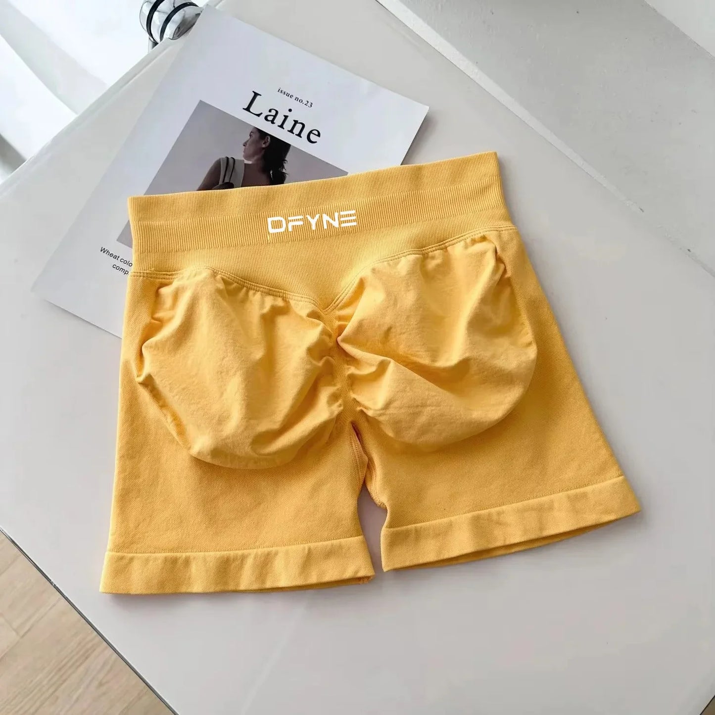Impact Shorts Low Ribbed Waist Band Women Scrunch Bum Gym Shorts Seamless Yoga Shorts Workout Biker Short Stretch Fitness Short