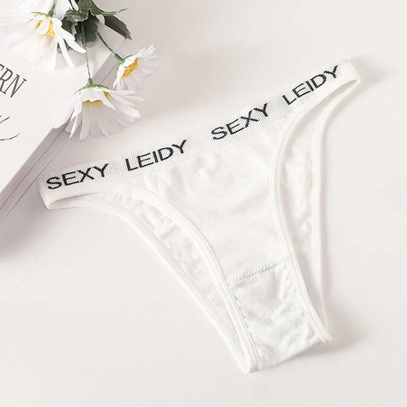 Letter Belt Brazilian Panties Women Seamless Underwear Female Underpants Sexy Briefs Lingerie Comfy Intimates
