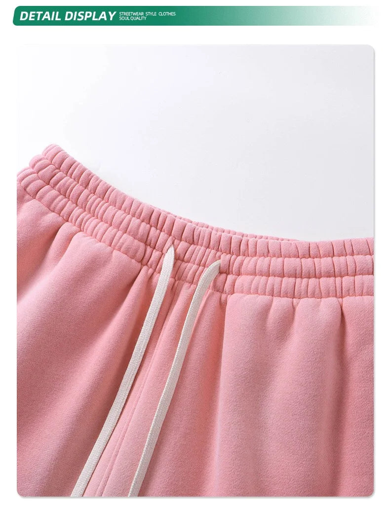 Autumn and winter 2024 new splash ink white spray-dyed loose plus velvet joggers