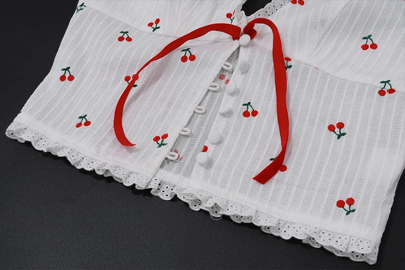 WhereMery Korean Fashion Print Halter Camis Tank Tops Summer Knitted Slim Fit Tank Top High Street Commuter Casual Women's Wear