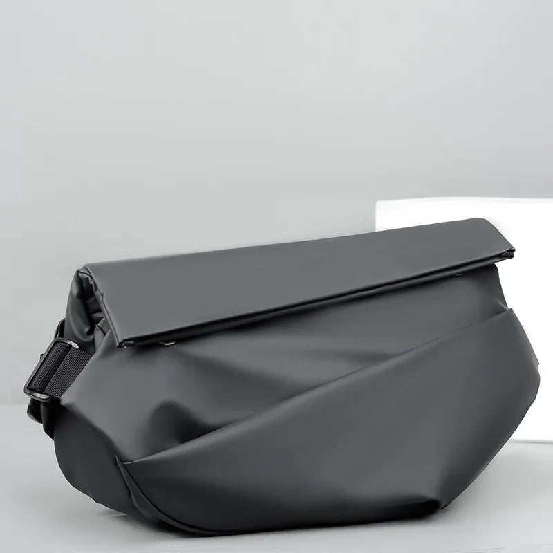 Premium Waterproof Magnetic Buckle Crossbody Bag Personality Fashion Men Messenger Bag Black Minimalist Shoulder Bags Men Bag