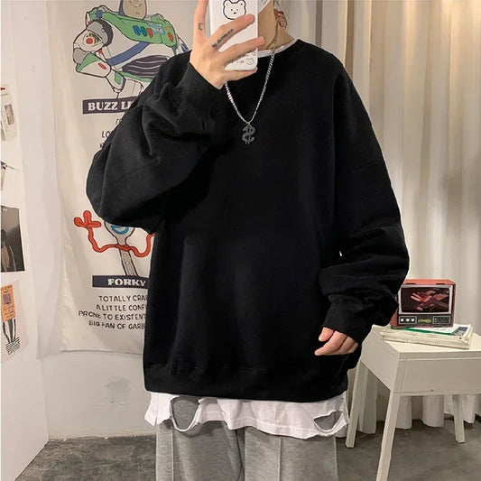 LEGIBLE 2025 Autumn Winter Woman's Hoodies Oversize Female Loose Solid Thicken Fleece Warm Women Sweatshirts Lady