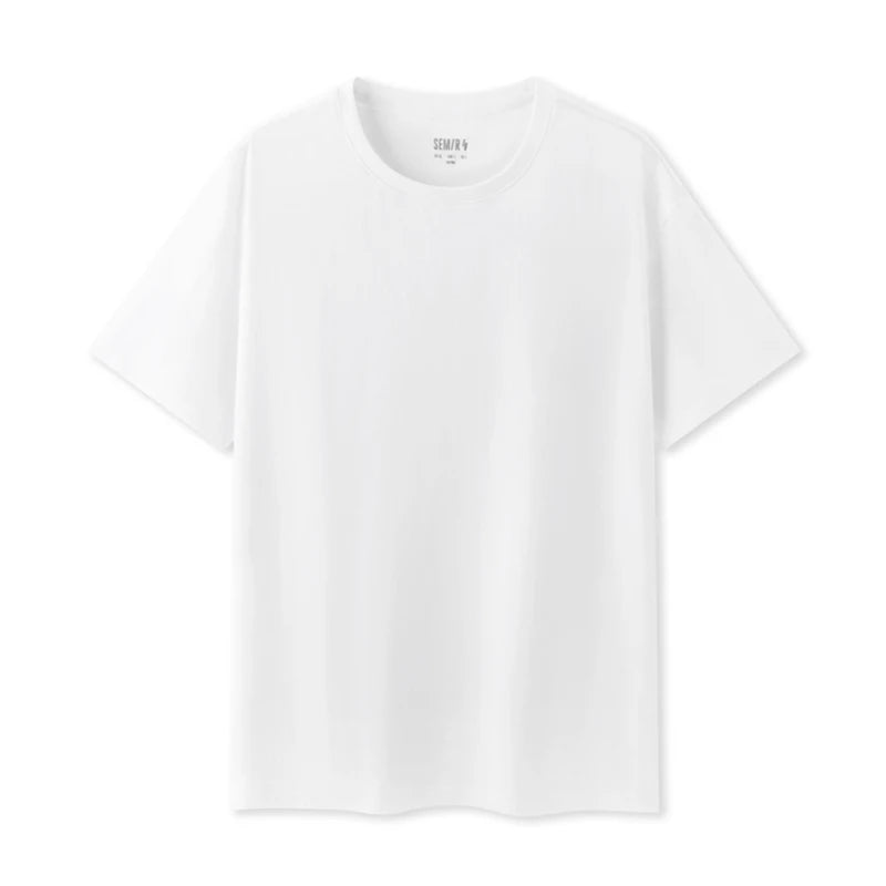 Semir Short Sleeve T-Shirt Men 2024 Summer New Simple Solid Colour Top Slim Pullover Summer Clothing T Shirt
