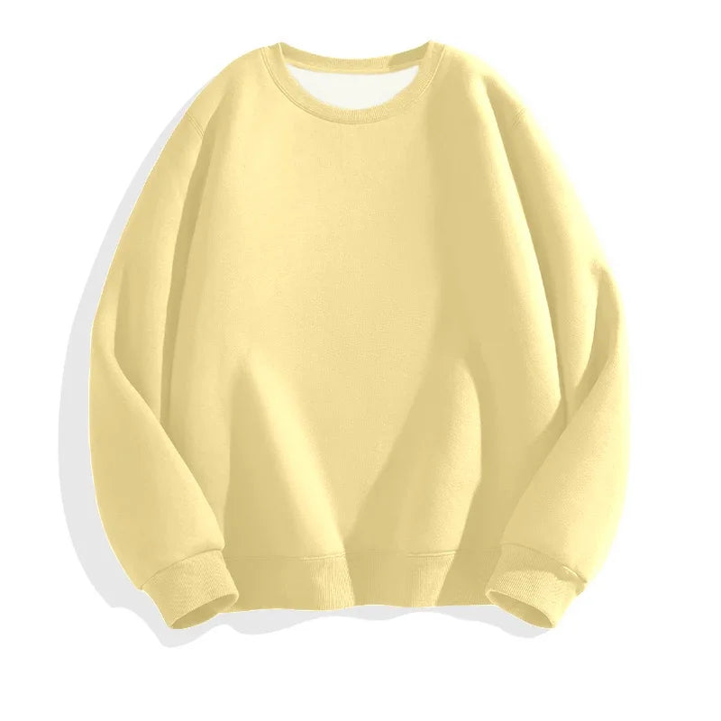 LEGIBLE 2025 Autumn Winter Woman's Hoodies Oversize Female Loose Solid Thicken Fleece Warm Women Sweatshirts Lady