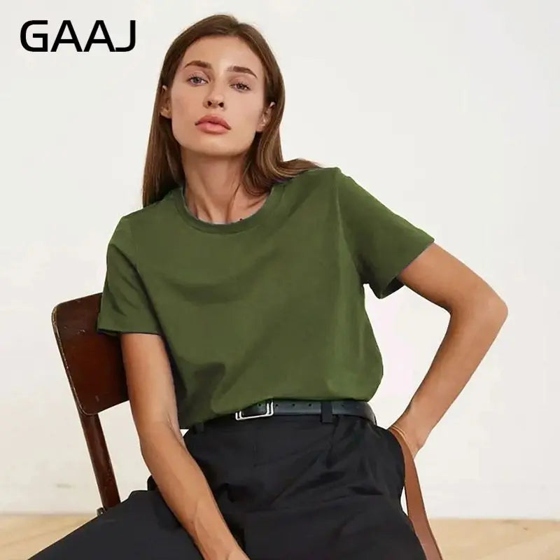3XL 4XL 100% Cotton Women s T shirt Oversized Casual Solid Tees Short Sleeve Summer Top Plain Streetwear Quality Basic Clothing