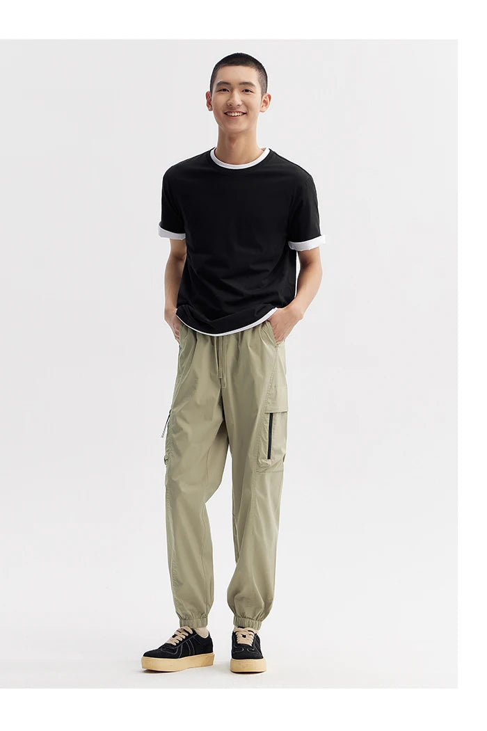 Semir Short Sleeve T-Shirt Men 2024 Summer New Simple Solid Colour Top Slim Pullover Summer Clothing T Shirt