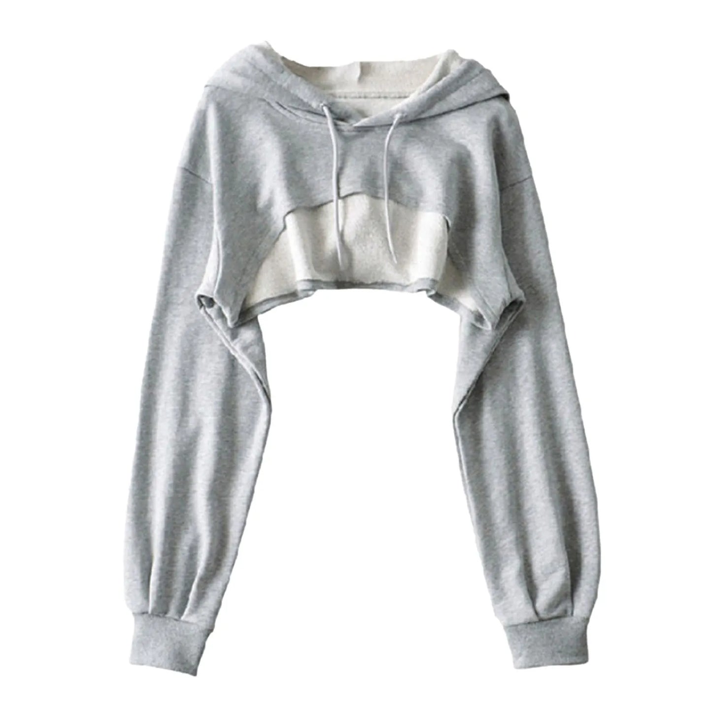 Women'S Sweatshirt Hooded Early Autumn New Personality Fashion Trend Crop Top Super Short Long Sleeve Top For Street Spicy Girls