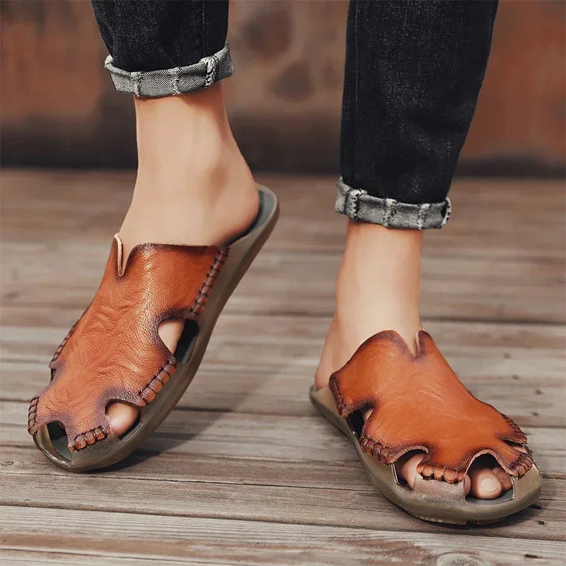 Men's Summer Sandals for Men Shoes Comfortable Man Sandal Low Price Shoe Replicas Luxury Brands Shoes Casual Sneakers Slippers