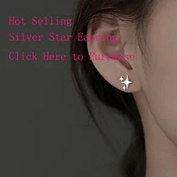 Ventfille 925 Sterling Silver Star Earring for Women Girl Simple Tassels Chain Fashion Office Jewelry Gift Dropshipping