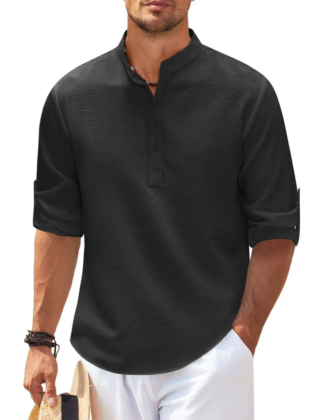 Long Sleeve Linen Shirt Linen Shirt Shirt Linen T Shirt Man European Shirt Man Shirts for Man Linen Sleeved Linen