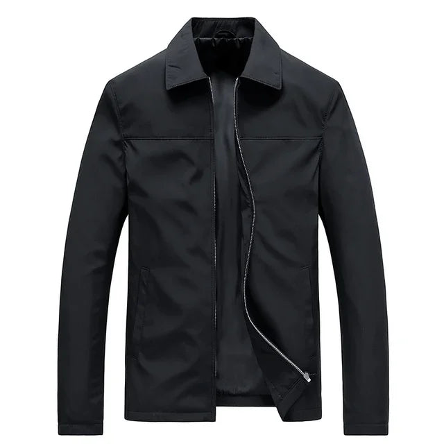 Business Casual Jacket Dad Outer Suit Coat New Men's Middle-aged and Elderly Stand-up Collar Plus Size Spring and Autumn