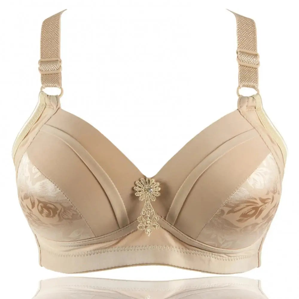 Women's Bra Top Sexy Wireless Floral Print Underwear Push Up Breathable Cotton Bra Bralette Adjustable Large size Seamless Bras