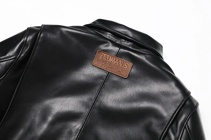 2025 New Embroidery Sheepskin Jacket Men's Natural Genuine Leather G1 Air Force Pilots Coat Thicken Warm Soft Clothes