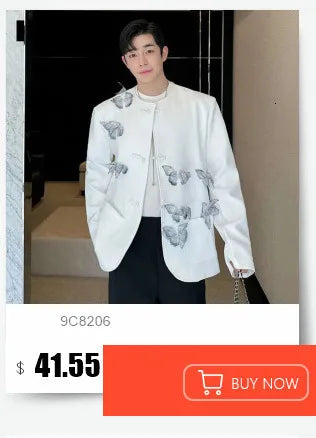 IEFB Embroidery Sequin Trendy Casual Men's Blazer Spring New Fashion Male Jacket Streetwear Suit Coat Personality 9Y9245