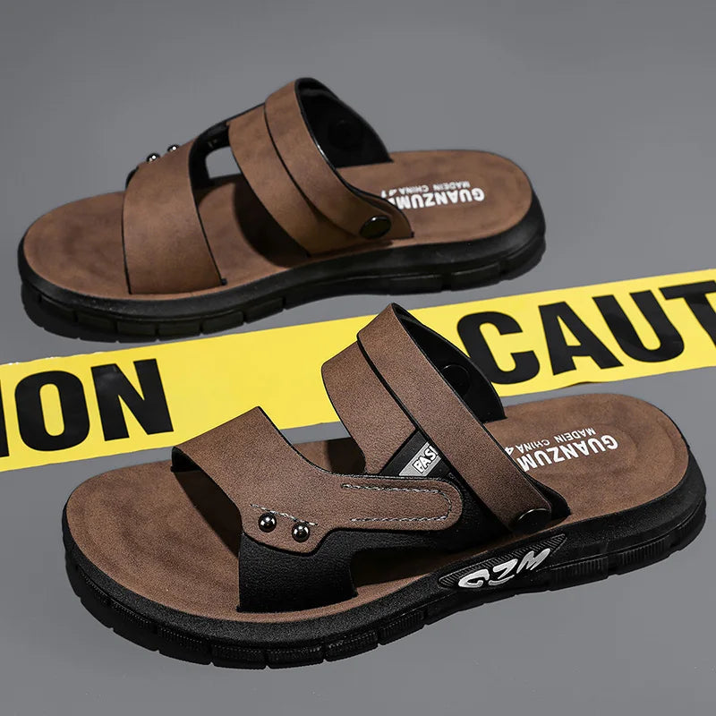 YRZL Men Slides Summer Comfortable Slippers Sandals for Men Soft Lightweight Breathable Casual Beach Shoes Indoor Outdoor Slides