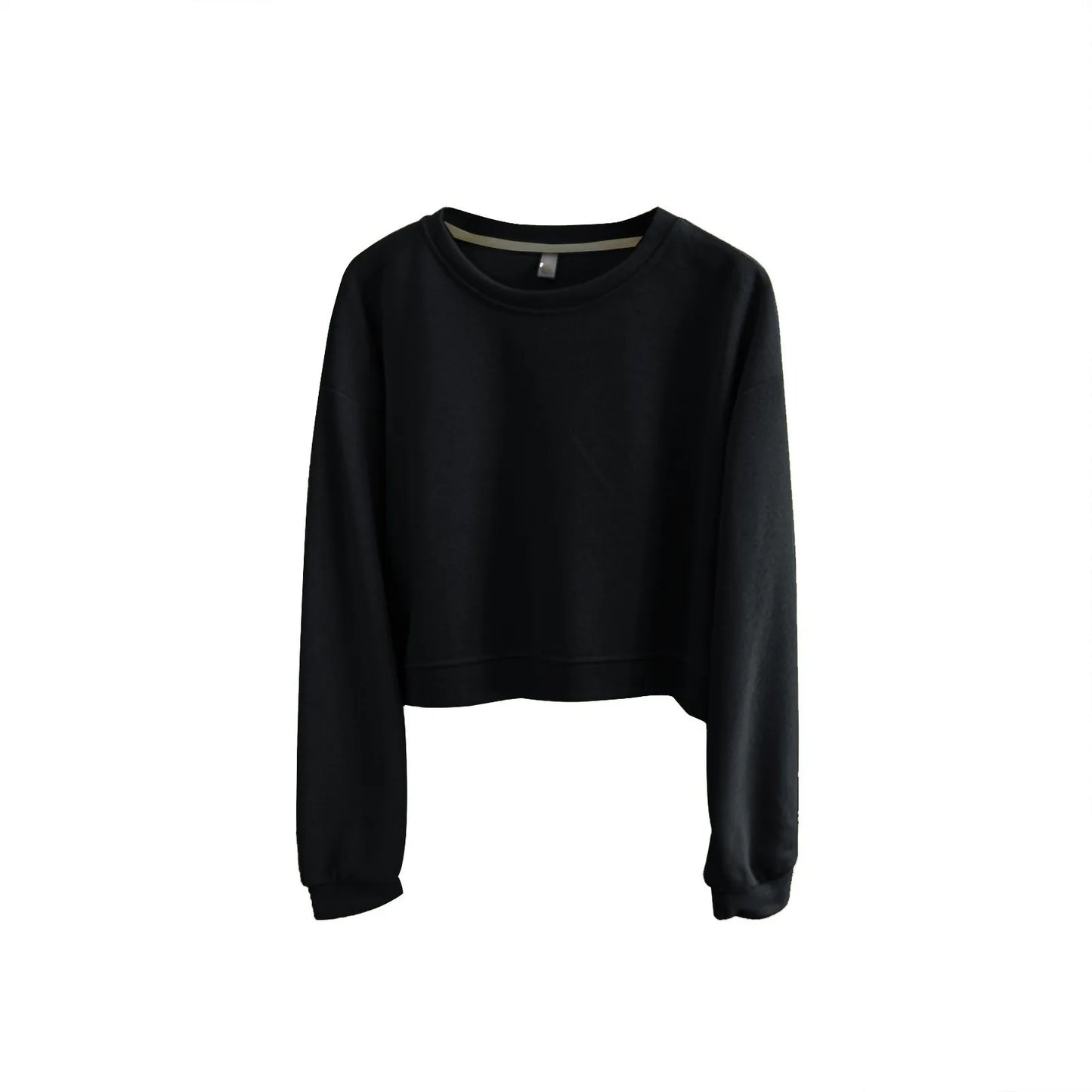 Fall Crop Hoodless Women'S Casual Long Sleeve Pullover Casual Sport Style Classic Round Neck Sweatshirts Womens Popular Clothes